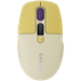 Mouse optic, wireless, 6 butoane si 1 scroll, galben, CNS-CMSW26Y, LCD Silent Dual Mode, Canyon