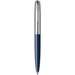 Pix retractabil metalic, corp albastru/argintiu, varf 0,7mm, 51 Royal Midnight Blue CT Parker 2123503
