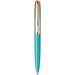 Pix retractabil metalic, corp turcoaz, varf 0,7mm, 51 Royal Premium Turquoise GT Parker 2169080