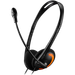 Casti on-ear cu microfon, negru/orange, cu fir, 1.8m, HS-01 Canyon