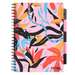 Caiet cu spira A4, 100file, matematica, 5 separatoare, roz, Project Book Jungle, Strigo Pads, PADS034