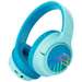 Casti pentru copii on-ear cu microfon, fara fir, Bobo Kids, Blue, PowerLocus