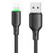 Cablu de date USB la Lightning, 1,2m, Alpha Series Silicone Fast Charging, negru, Mcdodo