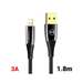 Cablu de date USB la Lightning, 1,8m, negru, Shark Series, Mcdodo