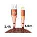 Cablu de date USB la Lightning, Magnificence Series Orange, 1,8m, portocaliu, Mcdodo