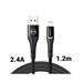 Cablu de date USB la Lightning, Magnificence Series Black, 1,2m, Mcdodo
