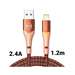 Cablu de date USB la Lightning, Magnificence Series Orange, 1,2m, Mcdodo