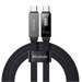Cablu de date USB-C / USB-C, Fast Charging, 100W, 1,2m, negru, Rhythm LED, Mcdodo