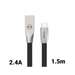 Cablu de date USB / microUSB, 1,5m, 2,4A, negru, Zn-Link Silver, Mcdodo