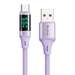 Cablu de date USB / USB-C, 1,2m, mov, Digital Display Silicone Super Fast Charging, 6A, Mcdodo
