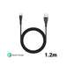 Cablu de date USB / USB-C, 1,2m, 2,4A, negru, Mamba Series Black, Mcdodo