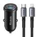 Incarcator auto cu cablu 2xUSB-C, 30W, negru, 1,2m, Mcdodo