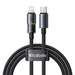 Cablu de date USB-C / Lightning, 1,2m, negru, 36W, Fast Charging, 3A, LED multicolor, Mcdodo