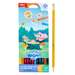 Creioane colorate plastic 12culori cu guma/set, ColorWow Deli