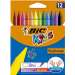 Creioane colorate cerate, 12culori/set, Bic
