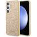 Husa de protectie pentru Samsung Galaxy S24, auriu, TPU Glitter Flakes Metal Logo, Guess