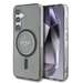 Husa de protectie pentru Samsung Galaxy S25, negru, Glitter Circle Classic Logo MagSafe, Guess