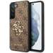 Husa de protectie pentru Samsung Galaxy S23, maro,PU 4G Metal Logo, Guess
