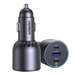 Incarcator auto, 75W, 2x USB-C, 1x USB, PD3.0, QC 4.0, gri, Ugreen