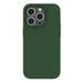 Husa de protectie pentru iPhone 14 Pro Max, verde, Liquid Silicon MagCharge, Lemontti