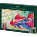 Creioane colorate acuarela, 17culori/set A.Durer, pensula + 3 markere Pitt Artist, Faber Castell-FC217552
