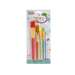 Pensule, par sintetic, varf drept, asortate, 5buc/set, Grafix
