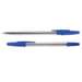 Pix cu capac, albastru, corp transparent, varf 0,7mm, A PLUS AA944E