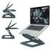Suport ergonomic, pentru laptop, ajustabil, plastic, partial reciclat, gri-carbune, Ergo Leitz