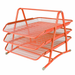Tavita suprapozabila 3buc/set, metal orange, Mesh, Acvila