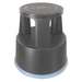 Taburet plastic cu rotile, pentru rafturi inalte, gri inchis, Q-Connect