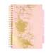 Caiet cu spira B5, 100file, matematica, 4 separatoare, roz, Project Book marmorat, Strigo Pads, PADS030