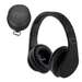 Casti on-ear cu microfon incorporat, fara fir, P2 Black, PowerLocus