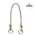 Snur telefon, de mana, Crystal Glow, 30cm, Argintiu, Lemontti