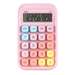 Calculator de birou 10 digit, taste multicolore, roz, Deli