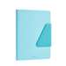 Caiet A5, 96file, dictando, coperta piele, albastru, Nusign Deli