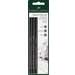 Creion carbune natural, 3buc/set, soft, mediu si dur Pitt Monochrome, Faber Castell-FC117498