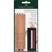 Creioane si accesorii pentru desen si schite, 9 piese/set, Pitt Monochrome, Faber Castell-FC112998