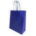 Punga cadou, dimensiuni 22x10x31cm, maner hartie rasucita, albastru nautic, Papiroti