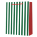 Punga cadou, dimensiuni 26×32,5×12,5 cm, verde/rosu, PART073