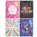 Set pungi cadou, dimensiuni 18x23x10 cm, 4buc/set, Happy birthday, PART002