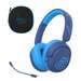 Casti pentru copii on-ear cu microfon, fara fir, Lion Kids, Blue, PowerLocus