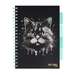Caiet cu spira B5, 100file, matematica, 4 separatoare, pisica, Project Book, Strigo Pads, PADS023