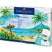 Acuarele pe baza de apa, 12 culori + pensula, Tropical Cretive Studio Faber Castell FC169714