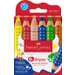 Creioane colorate 6 culori, XXL Grippy Faber Castell FC110630