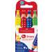 Creioane colorate 4 culori de baza, XXL Grippy Faber Castell FC110701
