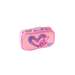 Penar neechipat, 2 fermoare, tip borseta, roz-inima, PE719RZ Daco