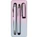 Set stilou si pix plastic, corp roz-bleu, varf M, Poly Flow, Faber Castell FC241054