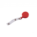 Snur retractabil, cutie rotunda, rosu, clips curea, pentru ecusoane, Kejea