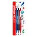 Set pix retractabil (albastru,rosu,negru) varf 0,5mm, 3buc/blister, Pointball Colorful Stabilo SW603331