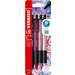 Set pix retractabil, albastru, varf 0,5mm, 4buc/blister, Pointball NatureCOLORS Wildflowers Stabilo SW603441